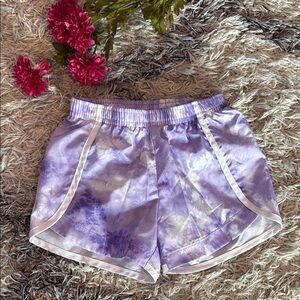 ✅ Nike Kids Purple Tie-Dye Dri-Fit Shorts w/ built-in under layer